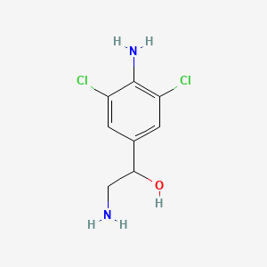 molecular formula C8H10Cl2N2O B3190029 4-Amino-alpha-(aminomethyl)-3,5-dichlorobenzenemethanol CAS No. 38339-07-0