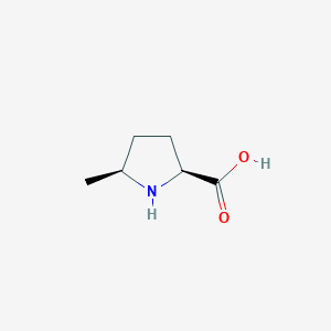 molecular formula C6H11NO2 B3190038 (2S,5S)-5-methylpyrrolidine-2-carboxylic acid CAS No. 38533-38-9