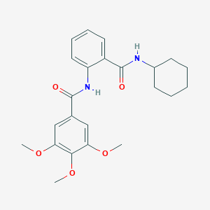 molecular formula C23H28N2O5 B319006 N-[2-(cyclohexylcarbamoyl)phenyl]-3,4,5-trimethoxybenzamide 