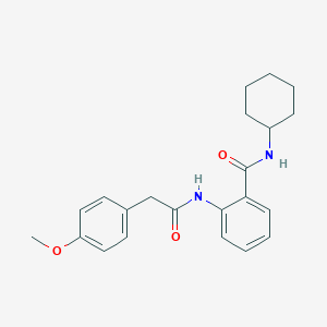 N-cyclohexyl-2-{[(4-methoxyphenyl)acetyl]amino}benzamide