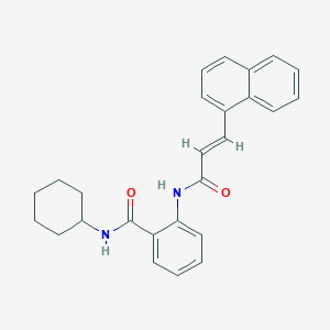 N-cyclohexyl-2-{[3-(1-naphthyl)acryloyl]amino}benzamide