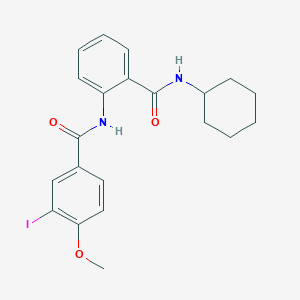 molecular formula C21H23IN2O3 B319012 N-[2-(cyclohexylcarbamoyl)phenyl]-3-iodo-4-methoxybenzamide 