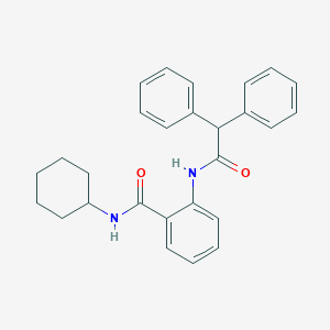 molecular formula C27H28N2O2 B319013 N-cyclohexyl-2-[(diphenylacetyl)amino]benzamide 