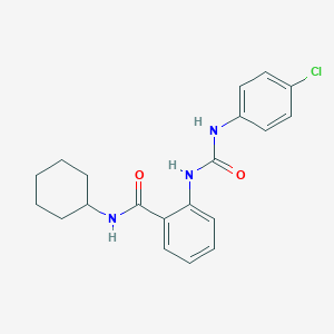 molecular formula C20H22ClN3O2 B319017 2-{[(4-chloroanilino)carbonyl]amino}-N-cyclohexylbenzamide 