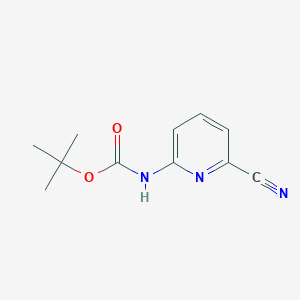molecular formula C11H13N3O2 B3190184 Tert-butyl (6-cyanopyridin-2-yl)carbamate CAS No. 400781-17-1