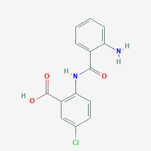 molecular formula C14H11ClN2O3 B3190188 2-(2-Aminobenzamido)-5-chlorobenzoic acid CAS No. 40082-89-1