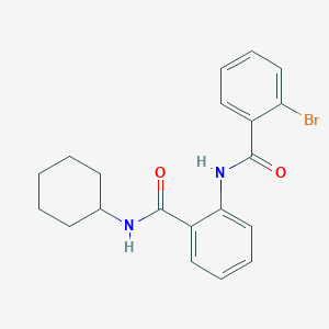 molecular formula C20H21BrN2O2 B319020 2-[(2-bromobenzoyl)amino]-N-cyclohexylbenzamide 