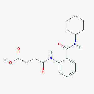 molecular formula C17H22N2O4 B319021 4-{2-[(Cyclohexylamino)carbonyl]anilino}-4-oxobutanoic acid 