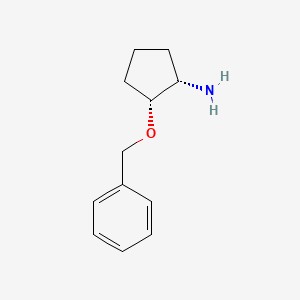 molecular formula C12H17NO B3190238 (1S,2R)-2-Benzyloxycyclopentylamine CAS No. 404028-21-3