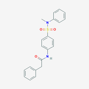 molecular formula C21H20N2O3S B319031 N-{4-[(methylanilino)sulfonyl]phenyl}-2-phenylacetamide 