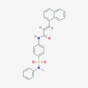 molecular formula C26H22N2O3S B319036 N-{4-[(methylanilino)sulfonyl]phenyl}-3-(1-naphthyl)acrylamide 