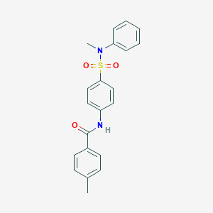 molecular formula C21H20N2O3S B319037 4-methyl-N-[4-[methyl(phenyl)sulfamoyl]phenyl]benzamide 