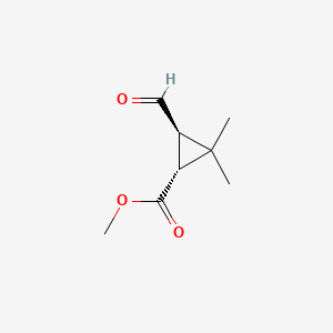 molecular formula C8H12O3 B3190378 Methyl trans-3-formyl-2,2-dimethylcyclopropanecarboxylate CAS No. 41301-44-4