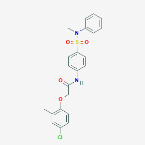 molecular formula C22H21ClN2O4S B319038 2-(4-chloro-2-methylphenoxy)-N-{4-[(methylanilino)sulfonyl]phenyl}acetamide 