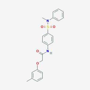 2-(3-methylphenoxy)-N-{4-[methyl(phenyl)sulfamoyl]phenyl}acetamide