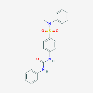 molecular formula C20H19N3O3S B319042 4-[(anilinocarbonyl)amino]-N-methyl-N-phenylbenzenesulfonamide 
