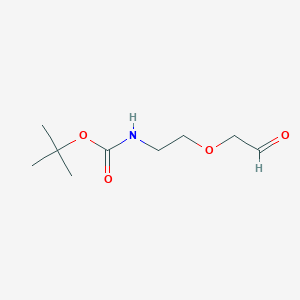 molecular formula C9H17NO4 B3190435 Tert-butyl N-[2-(2-oxoethoxy)ethyl]carbamate CAS No. 420810-70-4
