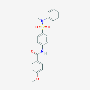 molecular formula C21H20N2O4S B319044 4-methoxy-N-{4-[(methylanilino)sulfonyl]phenyl}benzamide 