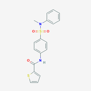 molecular formula C18H16N2O3S2 B319047 N-[4-[甲基(苯基)磺酰胺基]苯基]-2-噻吩甲酰胺 