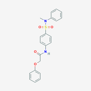molecular formula C21H20N2O4S B319048 N-{4-[(methylanilino)sulfonyl]phenyl}-2-phenoxyacetamide 