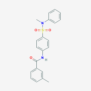 molecular formula C21H20N2O3S B319049 3-methyl-N-{4-[(methylanilino)sulfonyl]phenyl}benzamide 