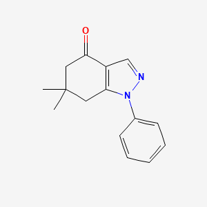 molecular formula C15H16N2O B3190509 6,6-dimethyl-1-phenyl-6,7-dihydro-1H-indazol-4(5H)-one CAS No. 43102-70-1