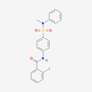 molecular formula C20H17IN2O3S B319052 2-iodo-N-{4-[(methylanilino)sulfonyl]phenyl}benzamide 