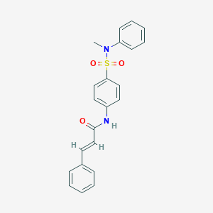 molecular formula C22H20N2O3S B319054 N-{4-[(methylanilino)sulfonyl]phenyl}-3-phenylacrylamide 
