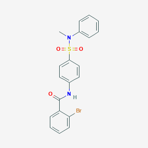 molecular formula C20H17BrN2O3S B319057 2-bromo-N-{4-[(methylanilino)sulfonyl]phenyl}benzamide 