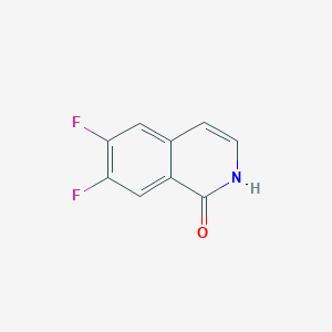 molecular formula C9H5F2NO B3190575 6,7-Difluoroisoquinolin-1(2H)-one CAS No. 444898-79-7