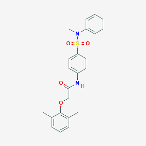 molecular formula C23H24N2O4S B319063 2-(2,6-dimethylphenoxy)-N-{4-[(methylanilino)sulfonyl]phenyl}acetamide 
