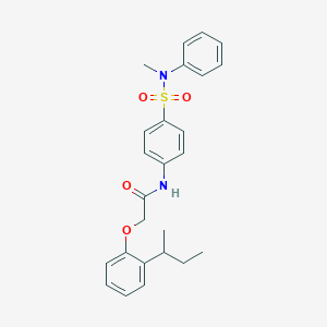 molecular formula C25H28N2O4S B319067 2-(2-sec-butylphenoxy)-N-{4-[(methylanilino)sulfonyl]phenyl}acetamide 