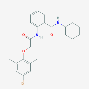 molecular formula C23H27BrN2O3 B319071 2-{[(4-bromo-2,6-dimethylphenoxy)acetyl]amino}-N-cyclohexylbenzamide 