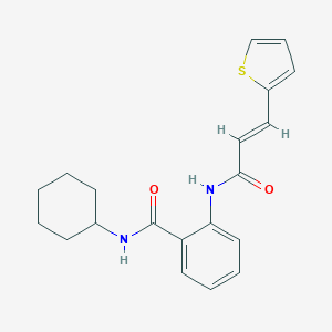 molecular formula C20H22N2O2S B319072 N-cyclohexyl-2-{[3-(2-thienyl)acryloyl]amino}benzamide 
