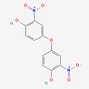 molecular formula C12H8N2O7 B3190733 Phenol, 4,4'-oxybis[2-nitro- CAS No. 47169-38-0