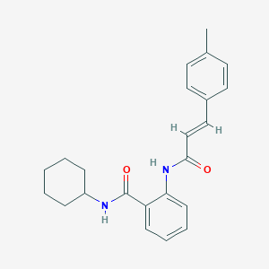 molecular formula C23H26N2O2 B319074 N-cyclohexyl-2-{[3-(4-methylphenyl)acryloyl]amino}benzamide 
