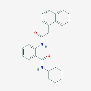 molecular formula C25H26N2O2 B319077 N-cyclohexyl-2-[(1-naphthylacetyl)amino]benzamide 