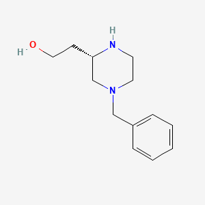 molecular formula C13H20N2O B3190788 (S)-2-(4-benzylpiperazin-2-yl)ethanol CAS No. 477220-33-0