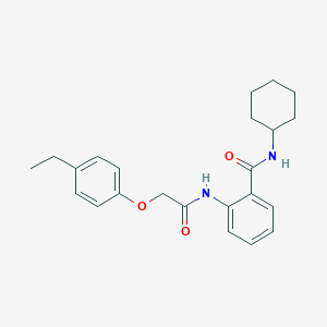 molecular formula C23H28N2O3 B319079 N-cyclohexyl-2-{[(4-ethylphenoxy)acetyl]amino}benzamide 