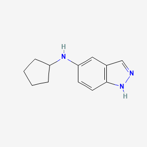 molecular formula C12H15N3 B3190808 N-Cyclopentyl-1H-indazol-5-amine CAS No. 478836-02-1