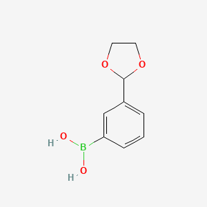 molecular formula C9H11BO4 B3190809 [3-(1,3-Dioxolan-2-yl)phenyl]boronic acid CAS No. 480424-60-0