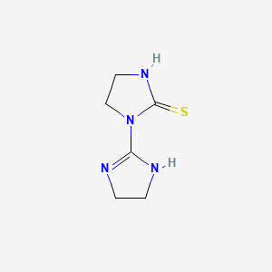 molecular formula C6H10N4S B3190844 2-Imidazolidinethione, 1-(4,5-dihydro-1H-imidazol-2-yl)- CAS No. 484-92-4