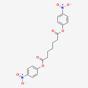 molecular formula C19H18N2O8 B3190900 Heptanedioic acid, bis(4-nitrophenyl) ester CAS No. 49761-23-1