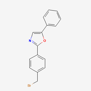 molecular formula C16H12BrNO B3190902 2-(4-Bromomethyl-phenyl)-5-phenyl-oxazole CAS No. 49822-48-2