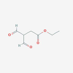 molecular formula C7H10O4 B3190940 Ethyl 3-formyl-4-oxobutanoate CAS No. 503471-30-5