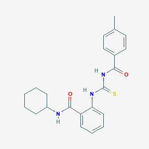 N-cyclohexyl-2-({[(4-methylbenzoyl)amino]carbothioyl}amino)benzamide