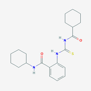 N-cyclohexyl-2-{[(cyclohexylcarbonyl)carbamothioyl]amino}benzamide