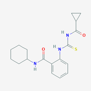N-cyclohexyl-2-({[(cyclopropylcarbonyl)amino]carbothioyl}amino)benzamide