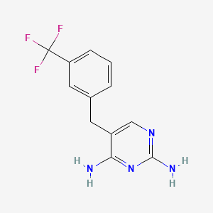 molecular formula C12H11F3N4 B3190999 Pyrimidine, 2,4-diamino-5-(m-(trifluoromethyl)benzyl)- CAS No. 50823-94-4