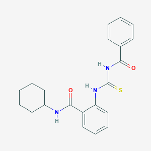 molecular formula C21H23N3O2S B319102 2-{[(benzoylamino)carbothioyl]amino}-N-cyclohexylbenzamide 